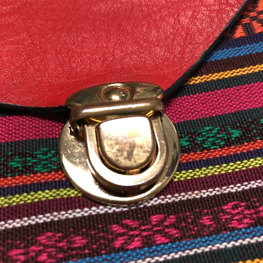 Handmade Boho Aztec Guatemalan Print Crossbody Bag - Picture 8 of 11